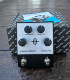 EF-P3 Chorus Vibrato Pedal grey with four knobs and two button footswitch