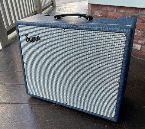 Supro Thunderbolt S6420 amplifier blue tolex, grey blue grill cloth