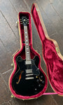 Epiphone Dot ES-335 Pro black arch-top guitar with chrome hardware, rosewood fretboard and black headstock