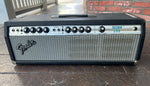 1980 Fender Bassman 135 guitar head black tolex, grey grill cloth, silver control panel, nine control knobs