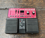 Boss RC-30, red pedal, two knob controls, two foot controls