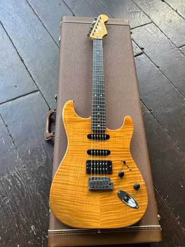 2005 Fender American Deluxe Stratocaster QMT HSS, ebony neck and maple headstock