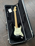 1989 Fender Stratocaster Plus black finish, white pick guard maple neck and headstock