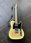 1995 MIM Fender "Fat" Telecaster - Blonde finish with black pickguard and maple neck and headstock 