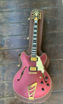 D'Angelico Deluxe DC Matte Wine