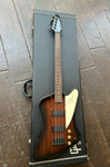 Epiphone Thunderbird bass, sunburst with white pick guard, rosewood fretboard, black headstock