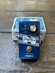Digitech JamMan Express XT guitar pedal in blue with single control knob and single button footswitch