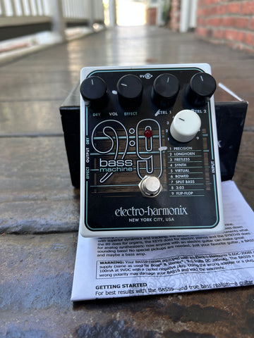 Electro-Harmonix Bass9 with box and product guide