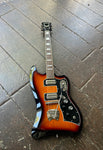 Guild S-200 T-BIRD guitar, sunburst with chrome pick-ups and rosewood fretboard, black headstock