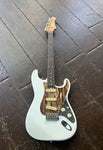 High Spirit Guitars Stray Hawk white custom Stratocaster guitar, rosewood neck and maple headstock