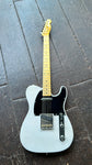 2023 Fender JV Modified '50s Telecaster, white finish, black pick-guard maple neck and headstock