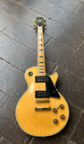 Crown City Imports LP Japan electric guitar, natural finish with maple neck and black headstock 