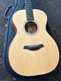 Close up top view spruce body with rosewood bridge