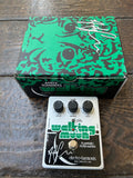 EHX Andy Summers Walking on the Moon Analog Flanger/Filter Matrix silver guitar pedal with three control knobs