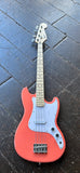 Squier Sonic Bronco Bass - Tahitian Coral with Maple Fingerboard