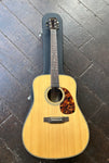 Recording King RD-328 acoustic guitar, spruce top, tortoise shell pick guard, rosewood bridge and fretboard with rosewood headstock