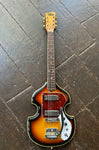 1968 Winson Violin shaped guitar with sunburst finish, chrome hardware, rosewood fretboard and wood headstock