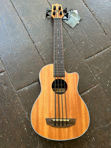 KALA U-Bass Scout FS mahogany ukulele bass with rosewood fretboard and mahogany headstock