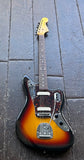 2004 Fender Jaguar Sunburst electric guitar with rosewood fretboard and maple headstock