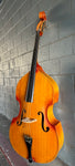 Engelhardt Upright three quarter Bass, light sunburst, fretless ebony fretboard, with scroll headstock