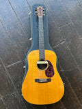 2009 Martin SWDGT natiural finish acoustic guitar with rosewood fretboard and tortoise headstock resting on case 