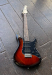 Yamaha PAC012DLX Pacifica Electric Guitar , sunburst finish, black pickguard and pick-ups, rosewood fretboard and satin maple headstock