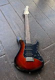 Yamaha PAC012DLX Pacifica Electric Guitar , sunburst finish, black pickguard and pick-ups, rosewood fretboard and satin maple headstock