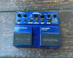 Blue Digitech Jam Man Looper/Phase Sampler with two foot controls