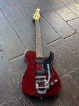 G&L ASAT with Bigsby burgundy finish, with bigsby tremolo, rosewood fretboard and maple headstock