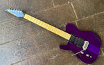 Carvin left handed telecaster, purple finish, maple neck and black headstock