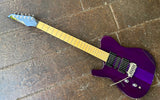 Carvin left handed telecaster, purple finish, maple neck and black headstock