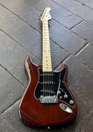 2022 G&L S-500 Mocha electric guitar, with maple fretboard and maple headstock