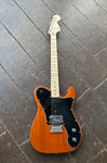Squier Paranormal Esquire Deluxe Mocha finish, lack pickguard, chrome hardware, maple neck and headstock