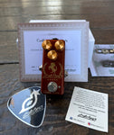 Decibelics Pedals Golden Horse Overdrive Mini Klon Centuar fire red three gold knob controls and certificate of authenticity