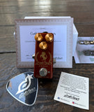 Decibelics Pedals Golden Horse Overdrive Mini Klon Centuar fire red three gold knob controls and certificate of authenticity