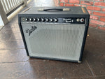 1982 Fender Princeton two amplifier, black tolex, grey grill cloth, black control panel, eight knob controls