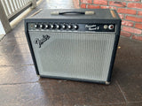 1982 Fender Princeton two amplifier, black tolex, grey grill cloth, black control panel, eight knob controls