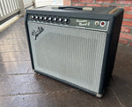 982 Fender Princeton two amplifier, black tolex, grey grill cloth, black control panel, eight knob controls