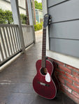 Aria 131UP Urban Player Series Parlor Acoustic Guitar - Stained Red