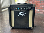 80's Peavey Decade black guitar amplifier, black panel with black grill cloth 