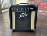 80's Peavey Decade black guitar amplifier, black panel with black grill cloth 