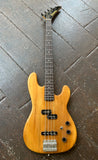 Kramer Bass natural finish, black pickups, rosewood fingerboard with black headstock