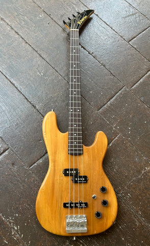 Kramer Bass natural finish, black pickups, rosewood fingerboard with black headstock