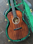 Closeup on body for Recording King Tonewood Reserve Koa 12-Fret 000