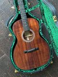 Closeup on body for Recording King Tonewood Reserve Koa 12-Fret 000