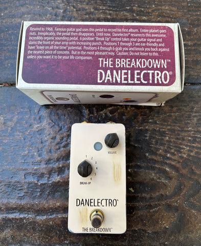 Danelectro The Breakdown guitar pedal tan with two knob controls and single button footswitch