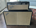 1964 Fender Bassman tube head black tolex, grey grill cloth with with Fender Cab black tolex and grey gill cloth  