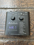 MR-1 Personal Processor Series Digital Reverb, black effect guitar pedal, two knob controls
