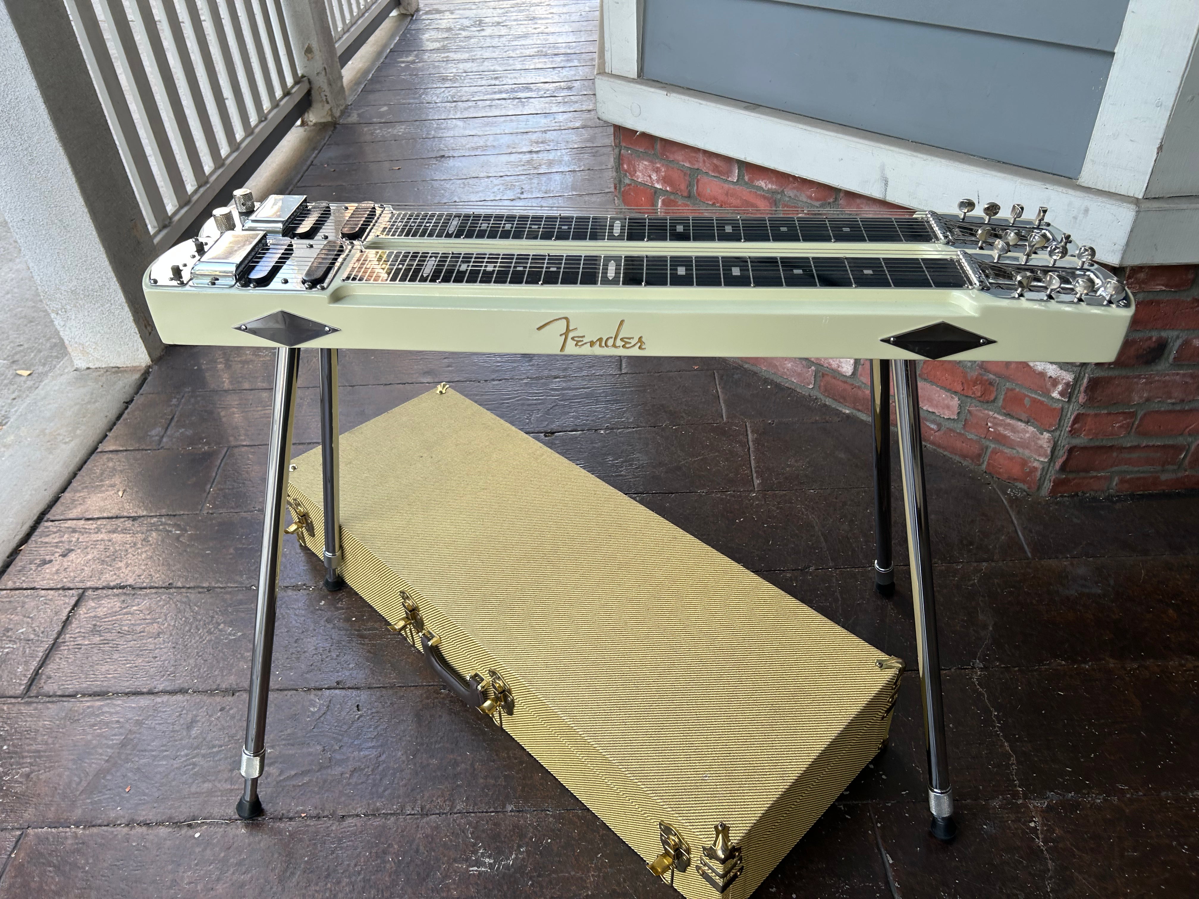 美品 Fender USA String Master Steel Guitar Fender Stringmaster D8 2-Neck Console Steel Guitar – Moze