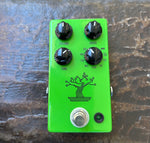 JHS Bonsai green guitar effects pedal with four control knobs , single button footswitch